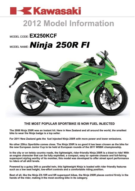 2012 Ninja 250R Specs Breakdown: Horsepower, Torque, Weight, and Other Key Features