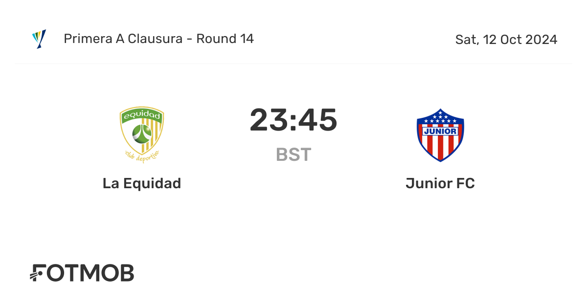 Junior de Barranquilla vs. La Equidad Positions: Check out the latest rankings of both teams