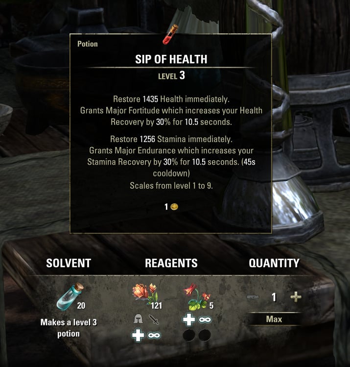 eso sip of health recipe: How to craft it easily in the game!