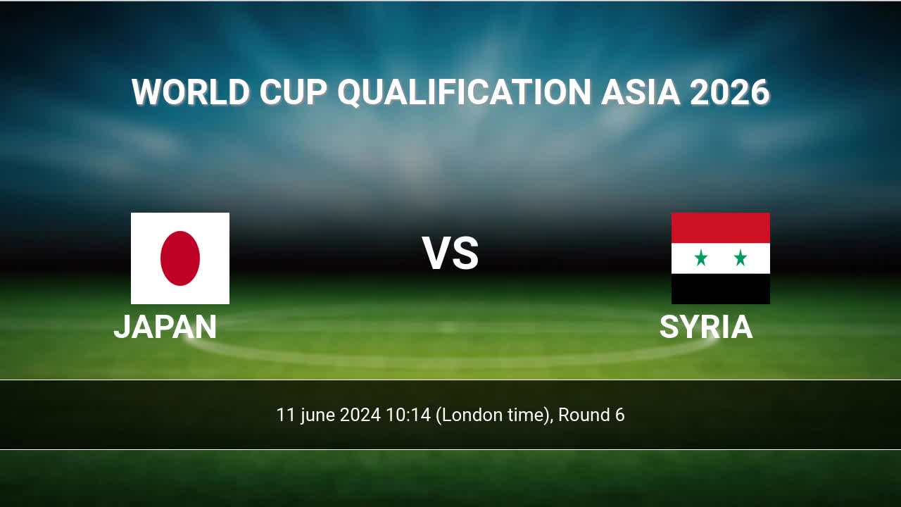Easy Guide for Watching Game of Japan vs Syria and Prediction of the Match