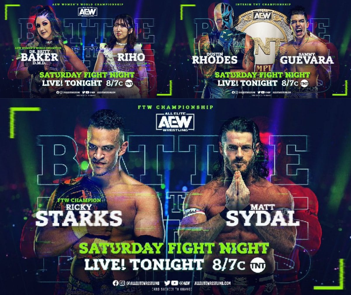 aew battle of the belts 9 Card (Every Match, Every Championship)