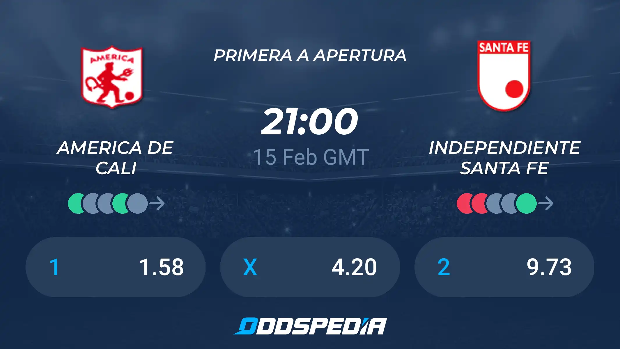 How to bet on santa fe vs américa de cali? Get odds now!