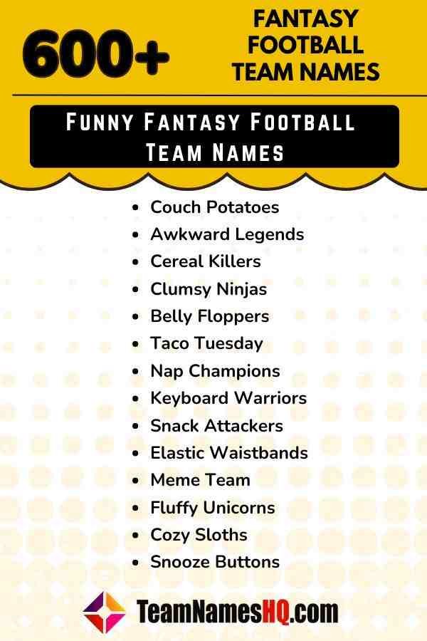 Fantasy Football Team Names For Commissioner: Funny & Creative Ideas!