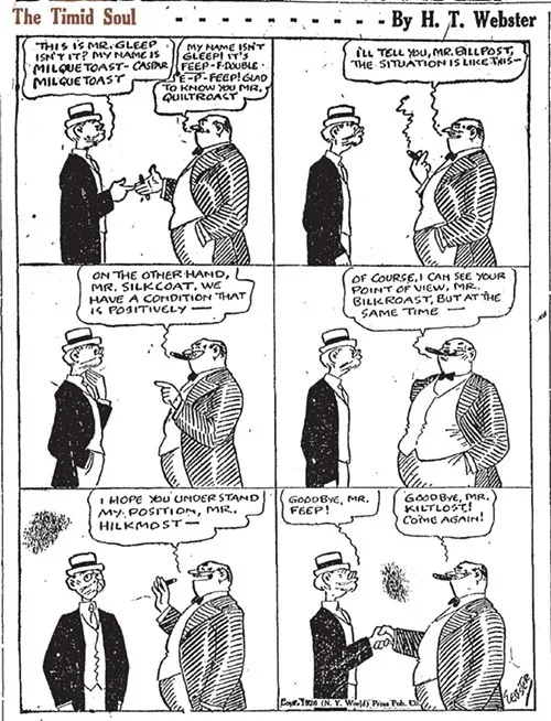 Meet Caspar Milquetoast: The Classic Timid Soul (Cartoons & More)