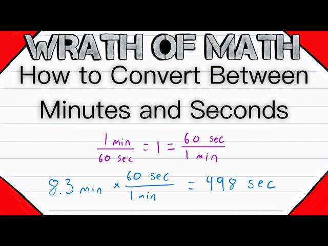 Converting 315 seconds in minutes? Here is the simple method explained.