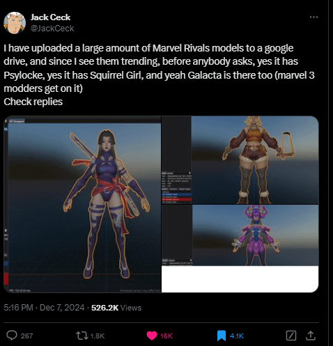 They Datamined Squirrel Girl Model? See The Game model and Leaks Here!