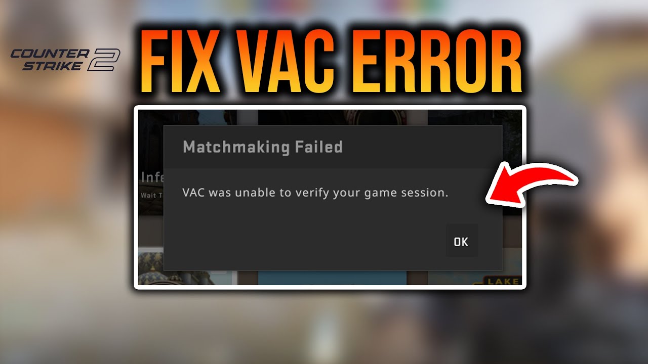VAC unable to verify your game session problem solved!