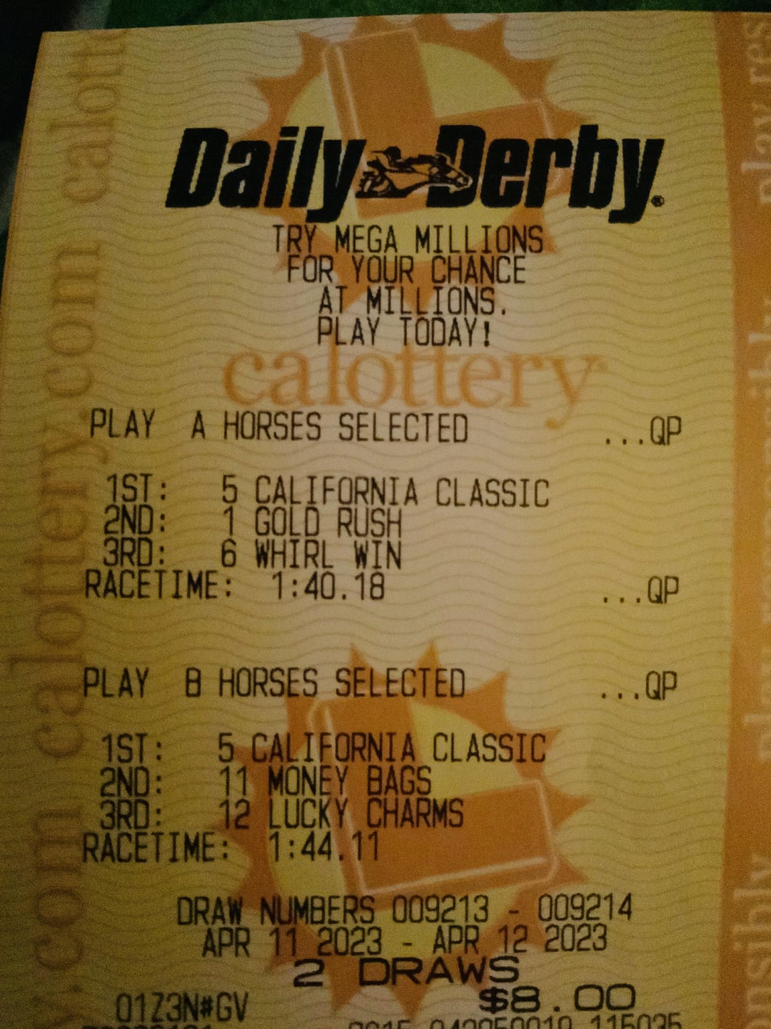 Wondering how to play Daily Derby Quick Pick? Let the machine choose lottery numbers easily!