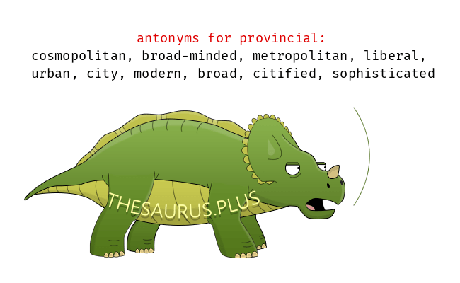 Looking for the opposite of provincial? Learn very simple terms like cosmopolitan and sophisticated fast.