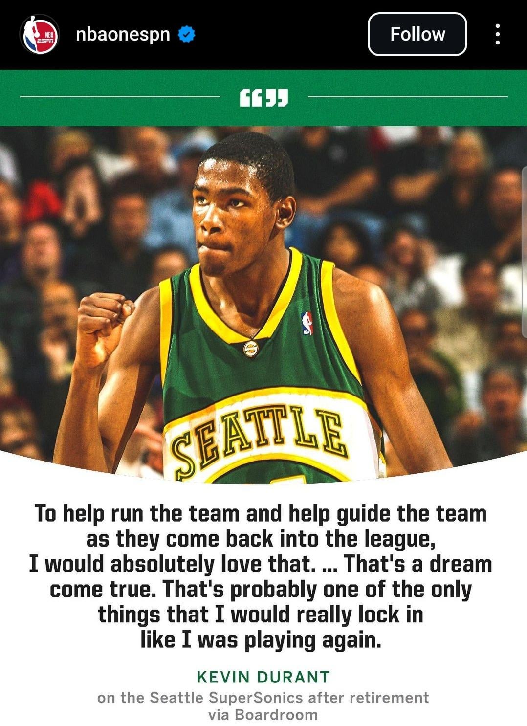 KD on SuperSonics: What did he really say about his time in Seattle?