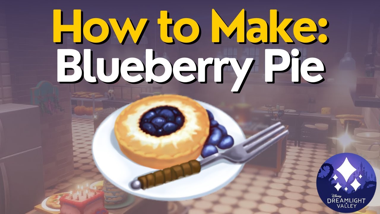 Learn how to make Disney Dreamlight Valley Blueberry Pie super easily (Follow this step by step simple cooking tutorial)