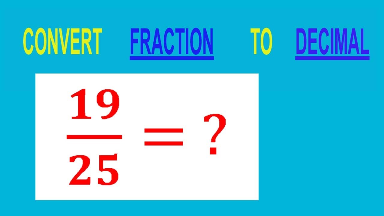 Find out what is 19 25 as a decimal now! Get the easy answer and understand how its done.