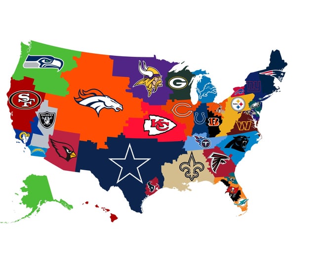 How do nfl fans by state compare? See a full breakdown across all American states now!