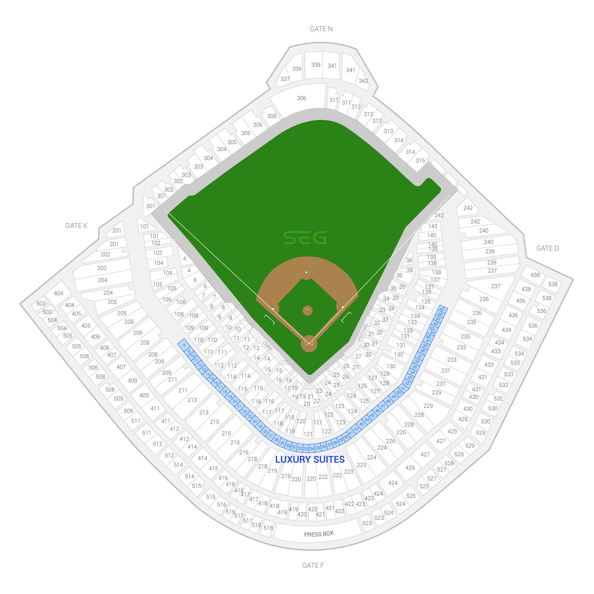 Suite Perks at Wrigley Field Plus Detailed Seating Chart Access Map