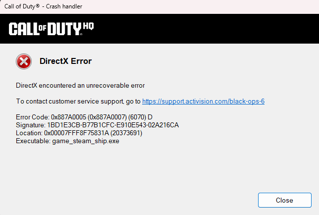 Black ops 6 directx error solutions? (tested fixes work)