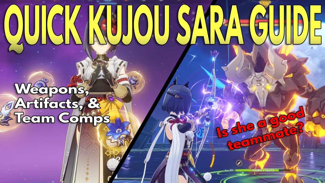 Kujou Sara Build Quick Guide Artifacts Weapon Teams