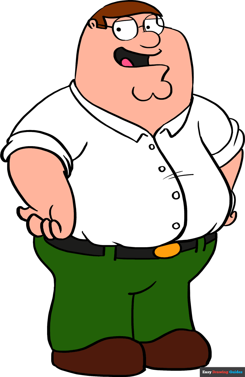 How to draw peter griffin side view? Easy step by step tutorial guide!
