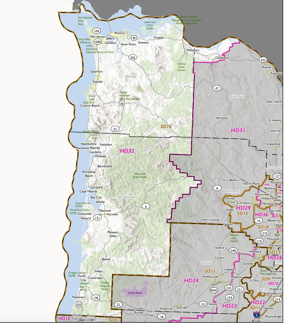 Oregon Political Map 2024 Explained See All District Changes Clearly