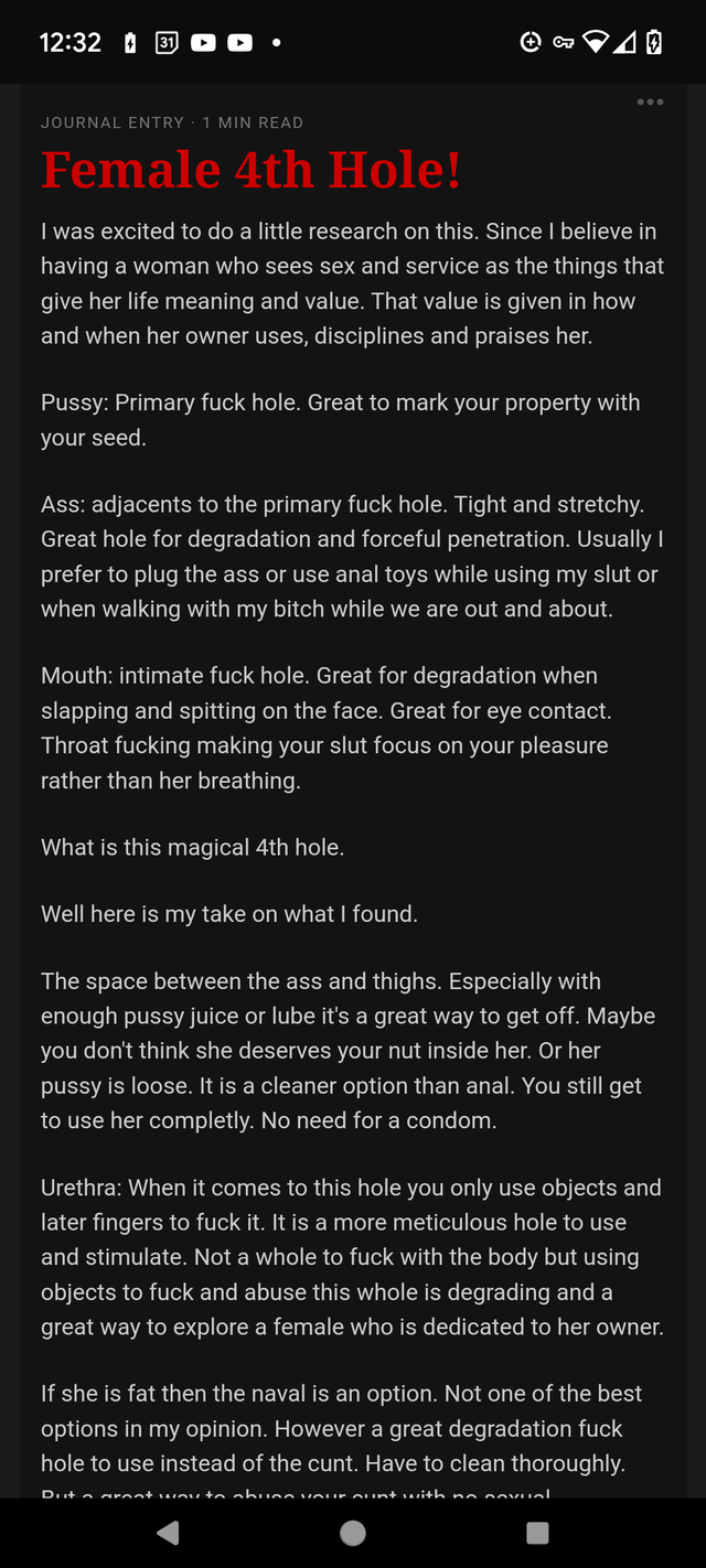 what is the 4th hole in sex