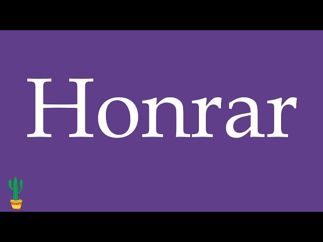 How to pronounce honor in Spanish correctly: Fast methods!